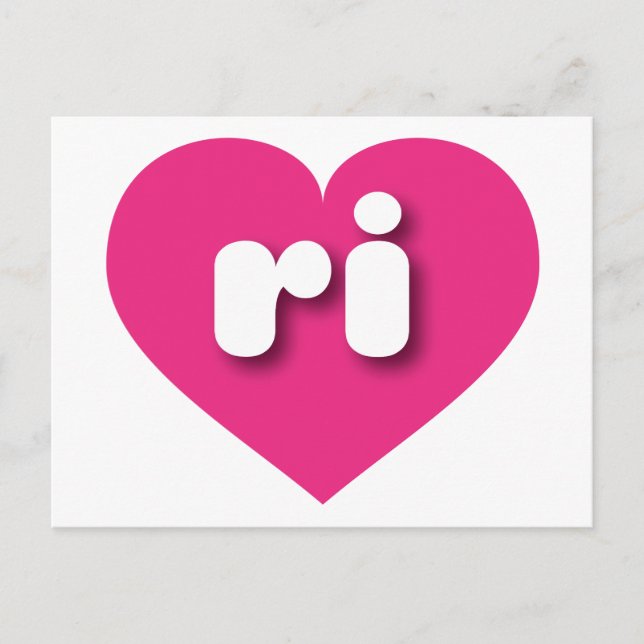 Rhode Island hot pink heart - I love ri Postcard (Front)