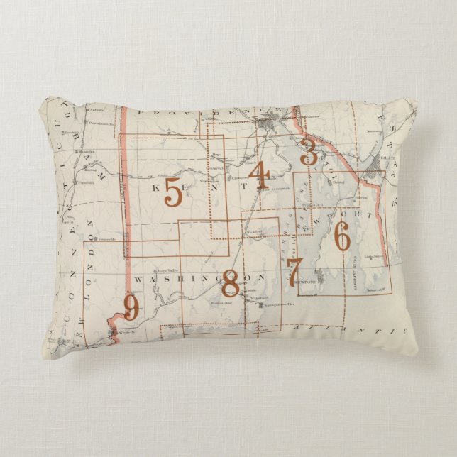 Rhode Island index map Accent Pillow (Front)
