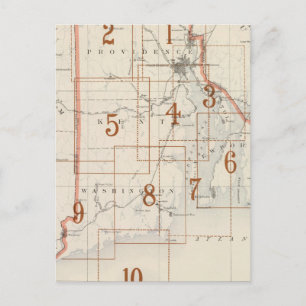 Rhode Island index map Postcard