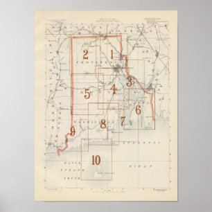 Rhode Island index map Poster