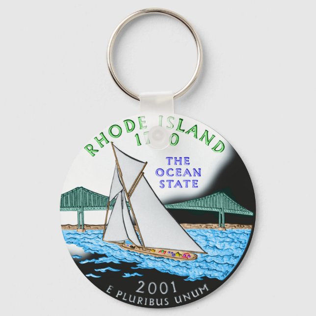 Rhode Island Keychain (Front)
