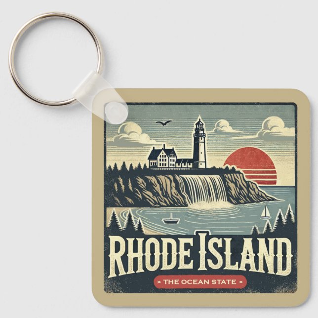 Rhode Island Keychain (Front)