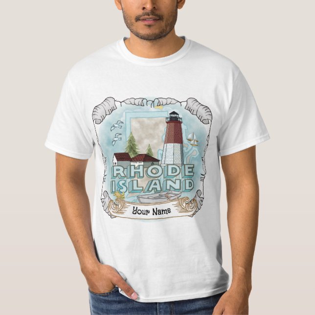 Rhode Island  Lighthouse  T-Shirt (Front)