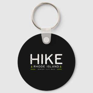 Rhode Island Newport Cliff Walk Hike Tree Retro Gr Keychain