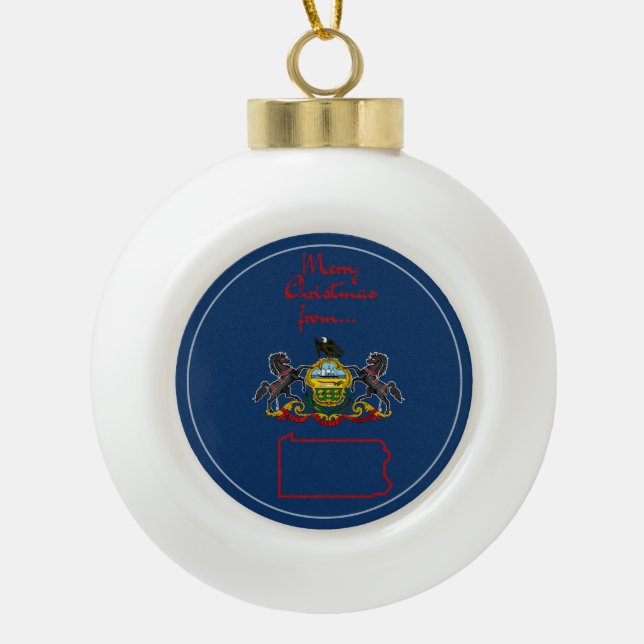 Rhode Island - "Ocean State Elegance" Ornament (Front)