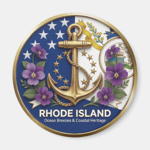 Rhode Island Ocean State Heritage ⚓ Magnet
