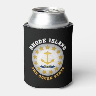 RHODE ISLAND OCEAN STATE STATE FLAG CAN COOLER