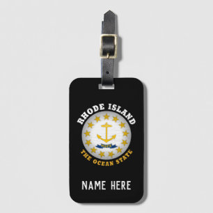 RHODE ISLAND OCEAN STATE STATE FLAG LUGGAGE TAG