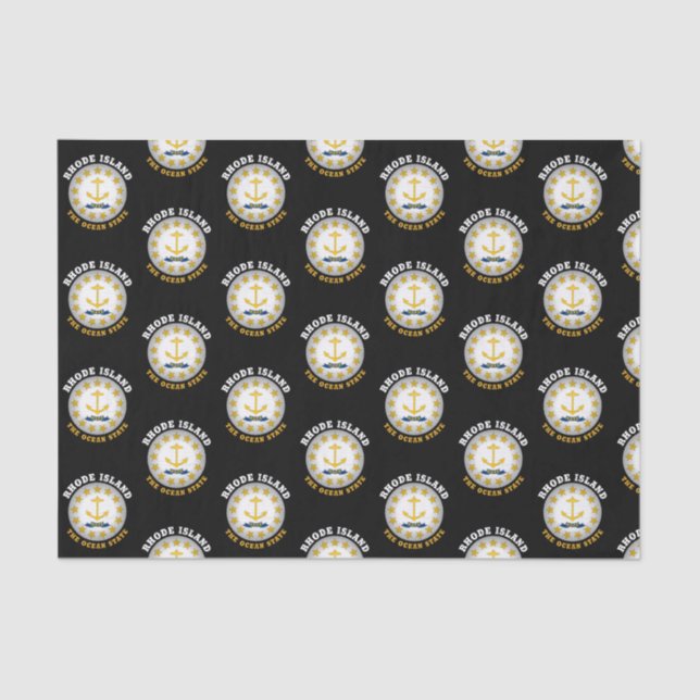 RHODE ISLAND OCEAN STATE STATE FLAG TISSUE PAPER (Front)