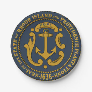 Rhode Island Paper Plate