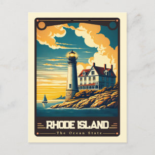 Rhode Island   Patriotic Spirit Vintage Postcard