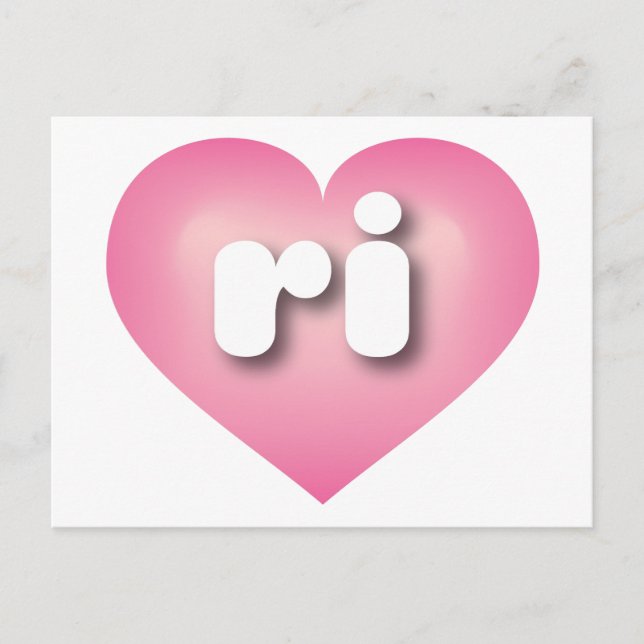 Rhode Island pink fade heart - I love ri Postcard (Front)
