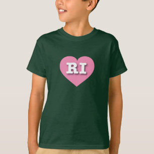Rhode Island Pink Heart - J'aime RI T-Shirt