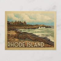 Rhode Island Postcard Coast Vintage Travel