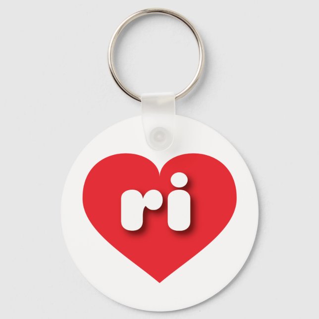 Rhode Island red heart - I love ri Keychain (Front)