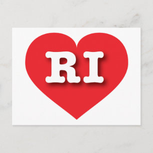 Rhode Island Red Heart - I love RI Postcard
