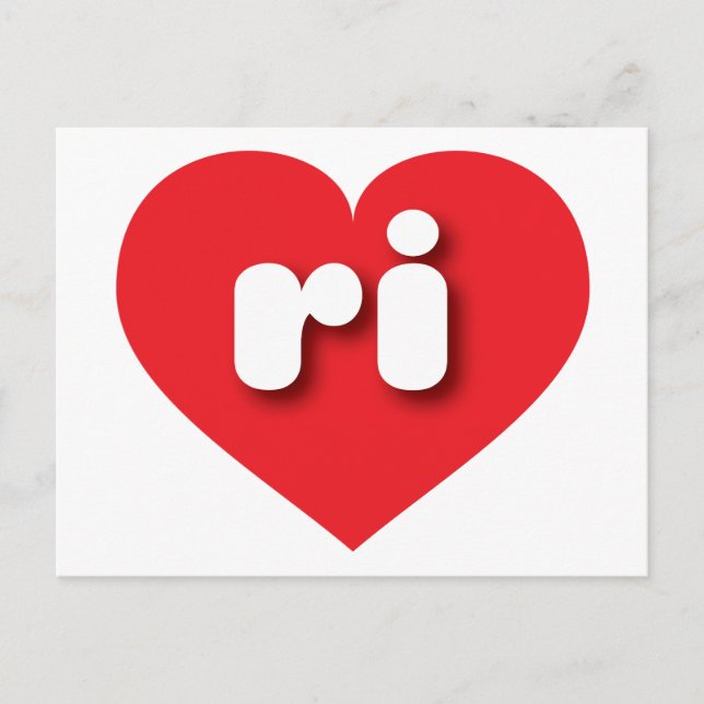 Rhode Island red heart - I love ri Postcard (Front)