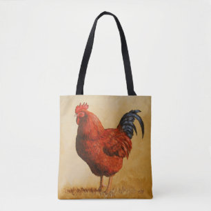 Rhode Island Red Rooster Chicken Tote Bag