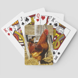 Rhode Island Red Rooster Playing Cards