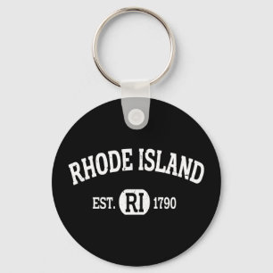 Rhode Island Retro Vintage Rhode Island Ri Keychain