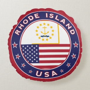 Rhode Island Round Pillow