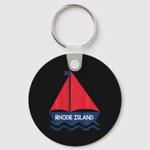 Rhode Island Sailing Boat Boys Girls Toddler  Keychain