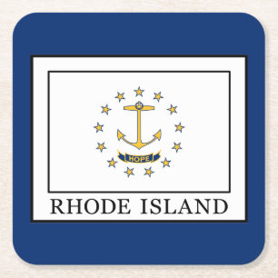 Rhode Island Square Paper Coaster
