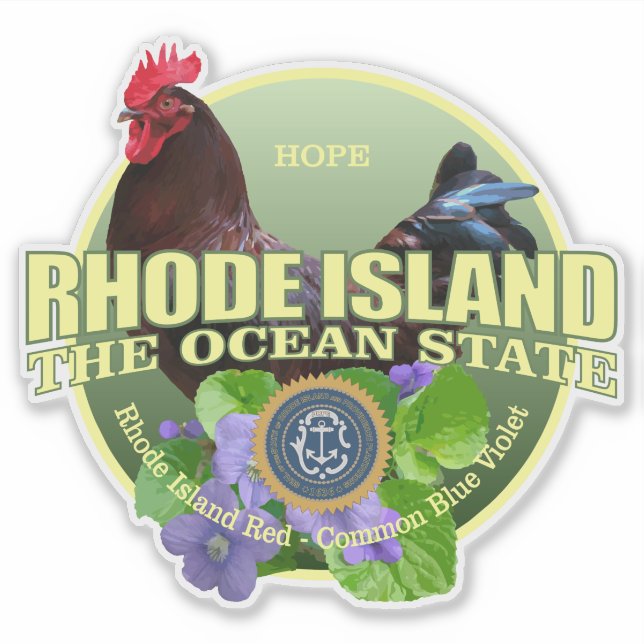Rhode Island State Bird & Flower (Front)