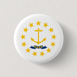 Rhode Island State Flag 1 Inch Round Button