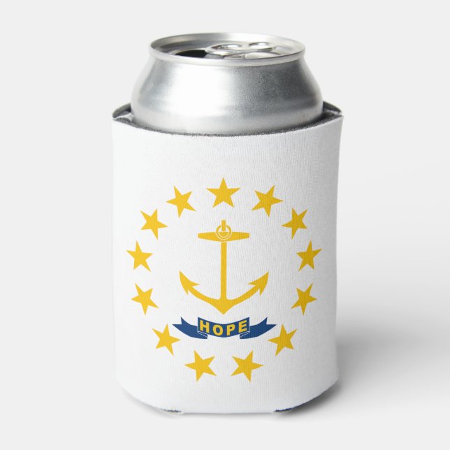 Rhode Island State Flag Can Cooler (Can Front)