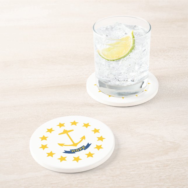 Rhode Island State Flag Coaster (Side)