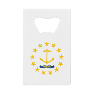 Rhode Island State Flag Credit Card Bottle Opener