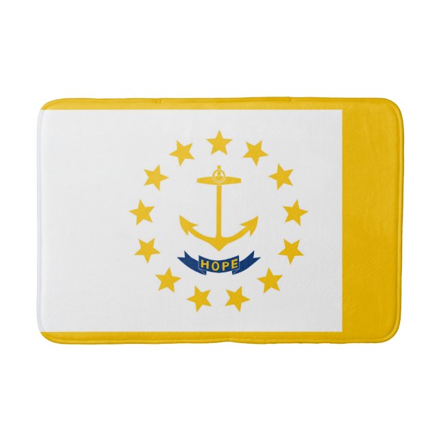 Rhode Island State Flag Design Bath Mat (Front)