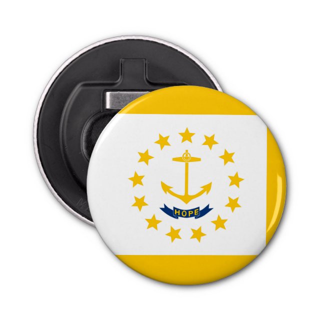 Rhode Island State Flag Design Bottle Opener (Front)