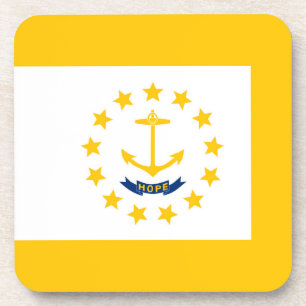 Rhode Island State Flag Design Coaster