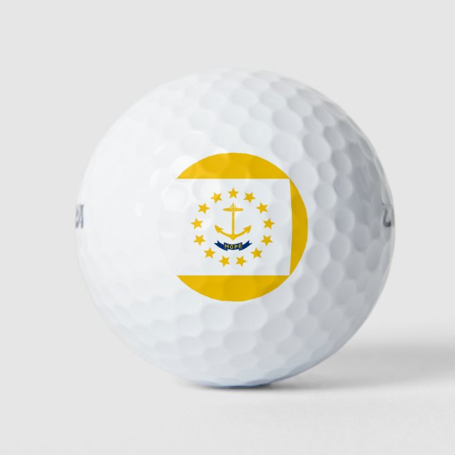 Rhode Island State Flag Design Golf Balls (Front)
