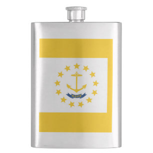 Rhode Island State Flag Design Hip Flask