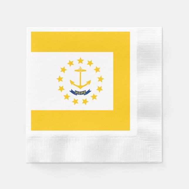 Rhode Island State Flag Design Napkin (Front)