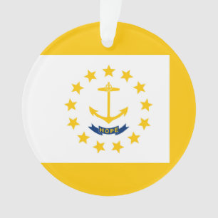 Rhode Island State Flag Design Ornament