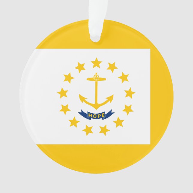 Rhode Island State Flag Design Ornament (Front)