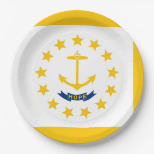 Rhode Island State Flag Design Paper Plate