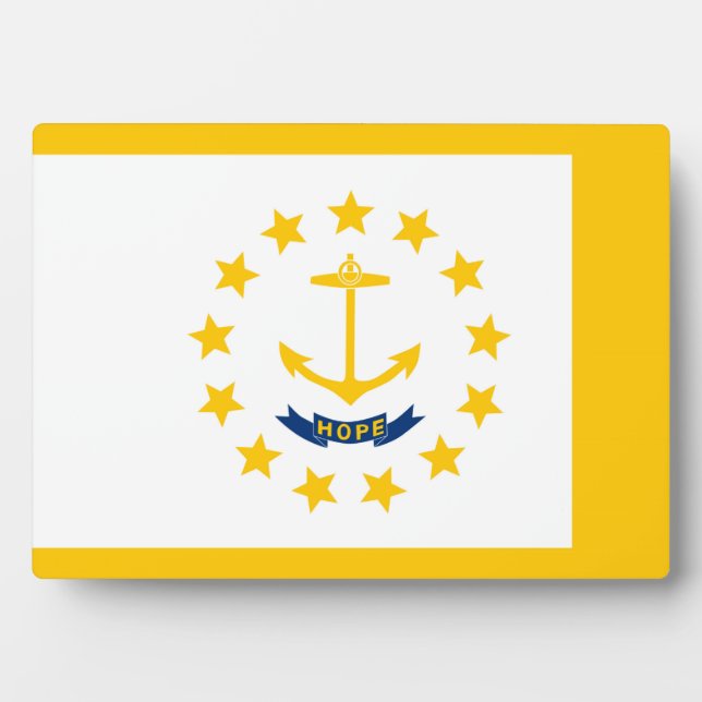 Rhode Island State Flag Design Plaque (Front)