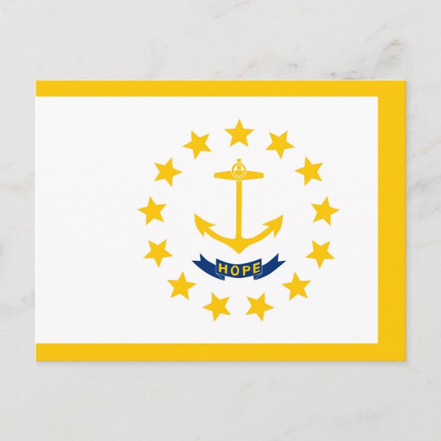 Rhode Island State Flag Design Postcard (Front)