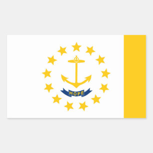 Rhode Island State Flag Design Sticker