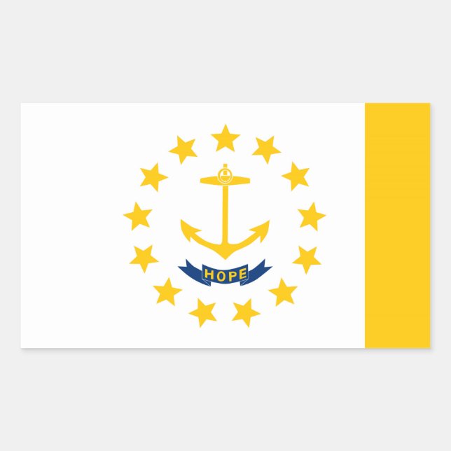 Rhode Island State Flag Design Sticker (Front)