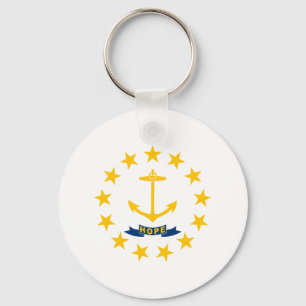 Rhode Island State Flag Keychain