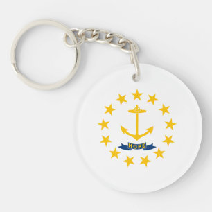 Rhode Island State Flag Keychain