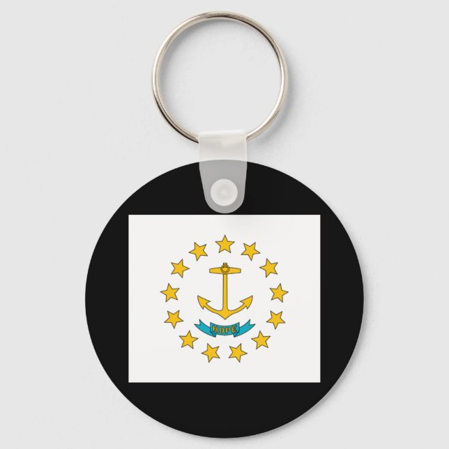 Rhode Island State Flag Keychain (Front)