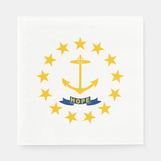 Rhode Island State Flag Napkin (Front)