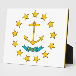 Rhode Island State Flag Plaque